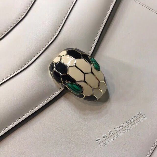 Bvlgari女包 寶格麗爆款大號雙層蛇頭包 B38629 進口頂級Box皮 Bvlgari女士手提肩背包  fyd1508
